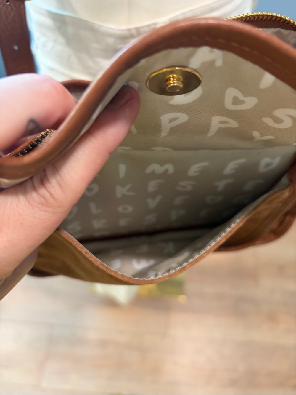 Aimee Kestenberg Brown Leather & Suede Crossbody Bag - Picture 6 of 11